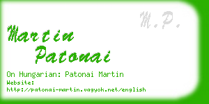 martin patonai business card